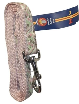 Hamilton 6' x 1" Nylon Lead Dog Leash With Swivel Snap Pink Polka Dot - New - Image 1 of 4
