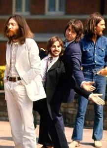 THE BEATLES AT ABBEY ROAD - REFRIGERATOR PHOTO MAGNET 3"-5" - Picture 1 of 3