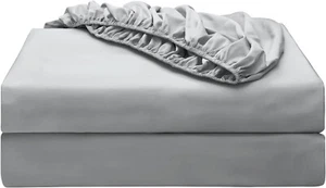 Premium 2-Pack 16" Deep Pocket Twin Cotton Fitted Sheets - Luxurious Comfort - Picture 1 of 9