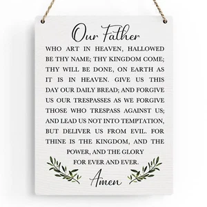 Christian Bible Verses Wall Decor Our Father Prayer Wall Decor The Lords Pray... - Picture 1 of 7