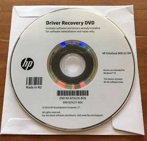 Driver Recovery DVD HP EliteDesk 800 G2 DM WIN10 - Brand New - Picture 1 of 1