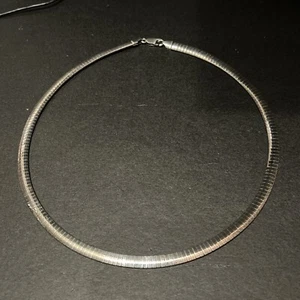 Sterling Silber Omega Halskette (EB710) - Bild 1 von 2