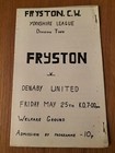 1978/79 Fryston Colliery v Denaby United Yorkshire League 4 page programme