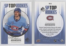 2022-23 SP Authentic Top Rookies Blue Johnathan Kovacevic #TR-31 Rookie RC