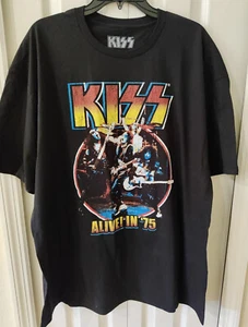 Kiss Alive in '75 Herren T-Shirt Neu mit Etikett Größe 2XL - Bild 1 von 4