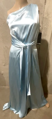 New NWT Monique Lhuillier Collection Runway Long Maxi Gown Sky Blue Dress US 4 - Image 1 of 4