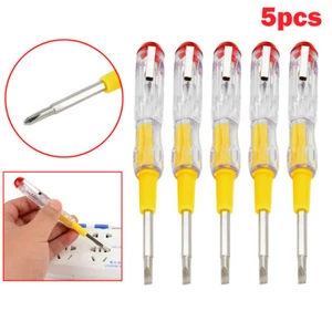 Set 5x tester corrente 100-500V 135mm tester di fase tester tensione cacciavite - Foto 1 di 6