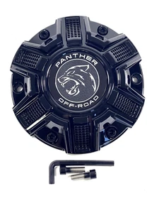 Panther / Ballistic Off-Road Gloss Black Wheel Center Cap CAP OR-D + SCREWS - Picture 1 of 6