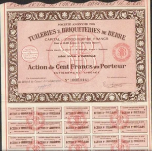 TUILERIES & BRIQUETERIES de BERRE (MARSEILLE 13) (U) - Picture 1 of 1