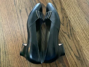 Ledersohle Jensens Classics Gr. 7,5 M Neu Schwarz Sommerkleid Spitz zulaufend Schuhe - Bild 1 von 6