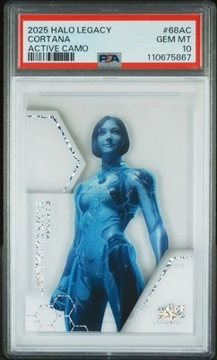 2025 UPPER DECK HALO LEGACY COLLECTION ACTIVE CAMO 68AC CORTANA (PSA 10) - Image 1 of 3
