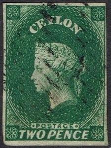 CEYLON 1857 QV 2D IMPERF GEBRAUCHT - Bild 1 von 2