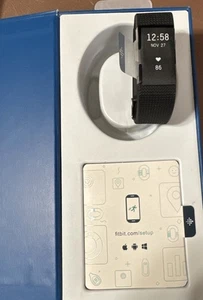 NEW Fitbit Charge 2 Black Fitness Activity Tracker Smart( S + L Sizes Wristband) - Picture 1 of 20