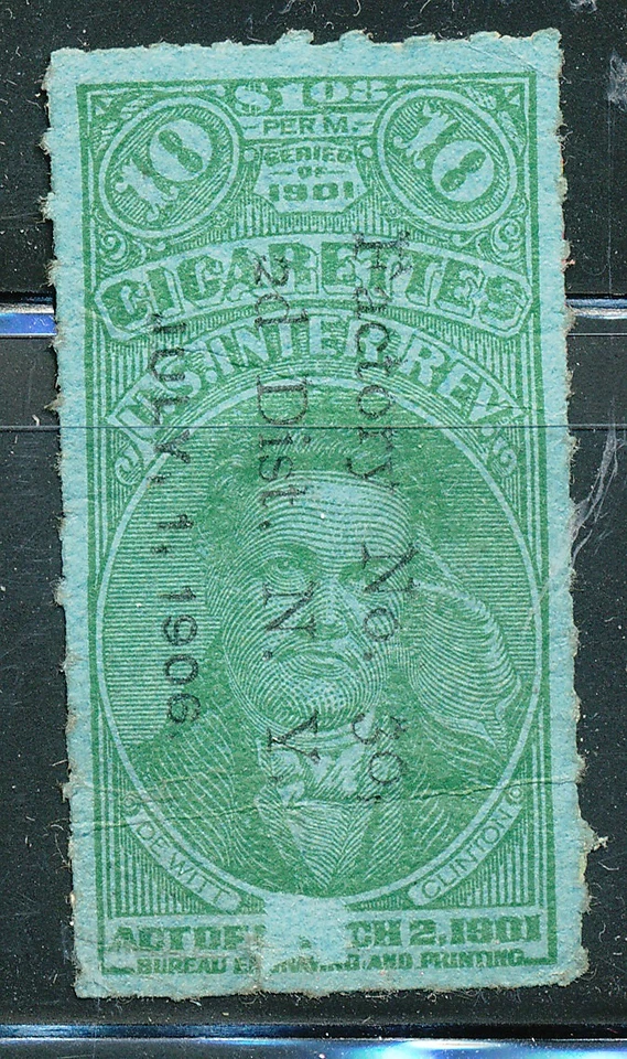 1901-USA Tax Revenue 10 Cigarettes. - Image 1 of 1