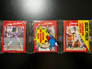 1990 Donruss Rack Pack with Rickey Henderson On Top - Gonzalez Reverse Negative - Picture 1 of 2