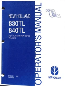 New Holland Operator's Manual 830TL 840TL TLA TSB Series Tractors - Picture 1 of 2