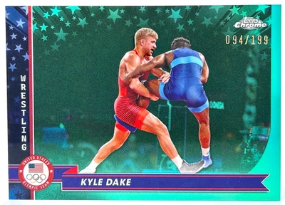 KYLE DAKE 2024 Topps Chrome US Olympic Paralympic Team Hopefuls Aqua #/199 - Image 1 of 3