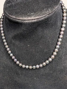 F) Vintage 14k gelbe Tahiti (schwarz) Perlenkette 24,5 Gramm insgesamt - Bild 1 von 11