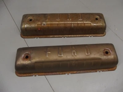CUBIERTAS DE VÁLVULA DE MOTOR FORD VINTAGE HOTROD BLOQUE Y Foto 1 de 4