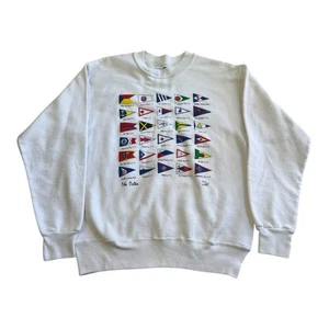 Vintage Diablo Segelyacht Club Flaggen Sweatshirt Gr. Medium 90er - Bild 1 von 10