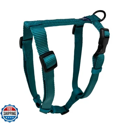 Arnés Hamilton ajustable cómodo de nailon para perros, verde azulado, 3/8" x 10-16 Foto 1 de 3