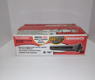 NEW Magnavox TB100MW9 DTV Digital To Analog Converter with Remote - Image 1 of 4