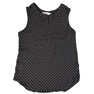 Camicia Ann Taylor Loft donna XS nera canotta pullover senza maniche blusa - Foto 1 di 7
