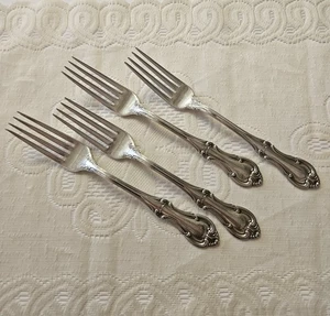 Vintage International Sterlingsilber Jeanne d'Arc Tafelgabeln 7". 4er Set - Bild 1 von 9