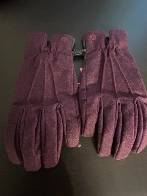 Lululemon City Keeper Gloves Women's Size S/M Purple Black Fleece Lined LM9ALZS - Image 1 of 4