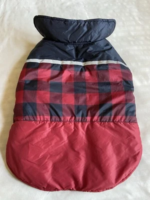 Abrigo/chaqueta de lluvia 32 grados de calor de nailon para perros - rojo/negro a cuadros - talla M Foto 1 de 4