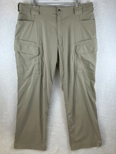 Duluth Trading Pants Mens 40x30 Flex Flex Dry On The Fly Cargo Relaxed Fit Beige - Picture 1 of 11