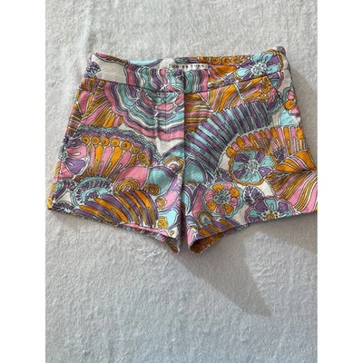 Pantalones Cortos Trina Turk Retro Estampado Floral Cintura Alta Talla 0 Foto 1 de 4