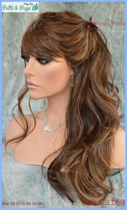 Seduction Wig ROP Orchid Wigs - NEW STYLE Color Sepia Brown With Highlights -TB - Picture 1 of 12