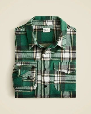 NWT  | J Crew | Autumn Fall Thick Seaboard Soft Knit Flannel Shirt  - Image 1 of 4