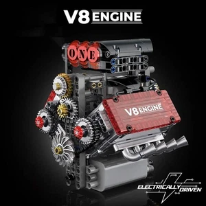Motorisiertes V8 Motor Simulationsmodell | Elektroantrieb Ziegel Auto Bausatz Spielzeug - Bild 1 von 7