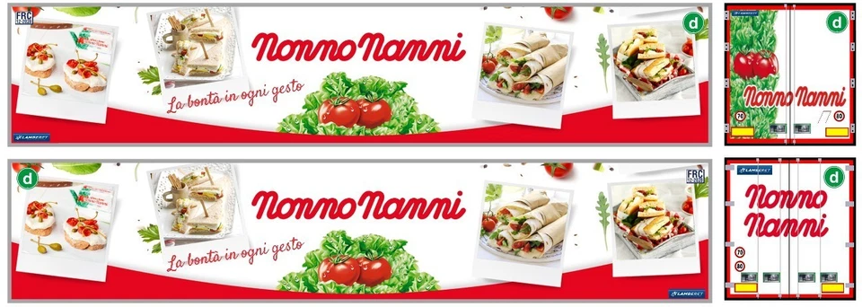 Nuova Grafica adesiva "NonnoNanni" doppio portellone frigo Herpa 1/87 - Immagine 1 di 1