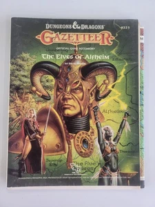 D&D Elves of Alfheim Gazetteer 9223 Dungeons & Dragons Steve Perrin 1988 con mapa - Imagen 1 de 3