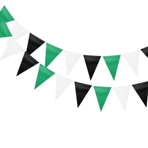 1 Pz 98 Piedi Pennant Bandiere Bandiere Bianco, Nero, Verde - Foto 1 di 7