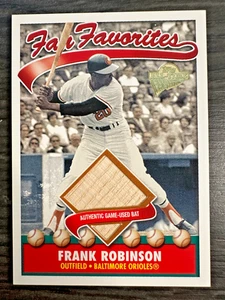 Camiseta deportiva Topps 2004 favorita de todos los tiempos de los fanáticos reliquia Frank Robinson usada en el juego -85 - Imagen 1 de 2