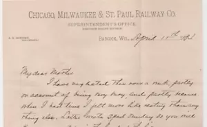 Chicago Milwaukee & St. Paul Railway Co. 1894 letterhead - Picture 1 of 3