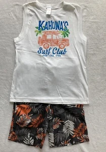 Gymboree Boys Sleeveless Beach Outfit ~ Size 10 ~ White & Gray - Picture 1 of 6