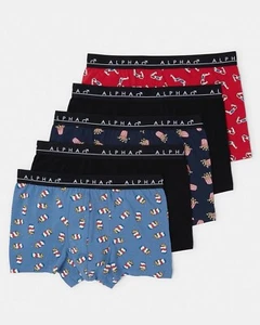 Alpha Mens Premium Cotton Waistband Trunks 2x 5 Pack = 10 Underwear Briefs Large - Picture 1 of 4