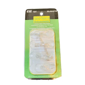 Yard-Scape 4 Watt Replacement Wedge Base Clear Bulbs ML4W4CYS 1 Pack Of 4 Pc - Picture 1 of 3