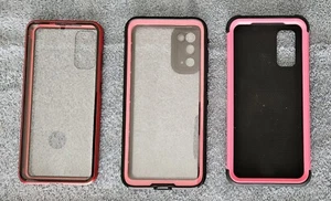 Magnetic Metal Red Full New Case + 2 Pink Others for Samsung Galaxy S20 5G EXC  - Photo 1 sur 8