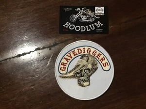 SANDY HARBUTT STONE movie embroided vest patch sew on GRAVEDIGGERS & 2 stickers - Picture 1 of 6