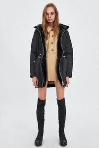 Las mejores ofertas en Negro Zara Parkas abrigos, chaquetas y chalecos para  Mujeres | eBay