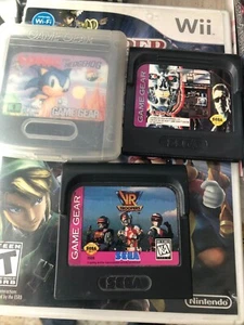 3 Game Gear Retro Console games lot Terminator VR Troppers Sonic Hedgehog work - Picture 1 of 1