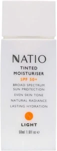 Natio SPF50+ Tinted Moisturiser, Light, 50ml Broad Spectrum Sun Protection - Picture 1 of 3