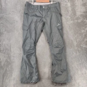 Burton Snowboard Pants Dry Ride Women's Large Grey Cargo Insulated Ski Vented - Picture 1 of 19