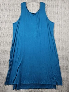 Anthony Original Blue Maxi Tank Dress Sz 3X Lined - Picture 1 of 12